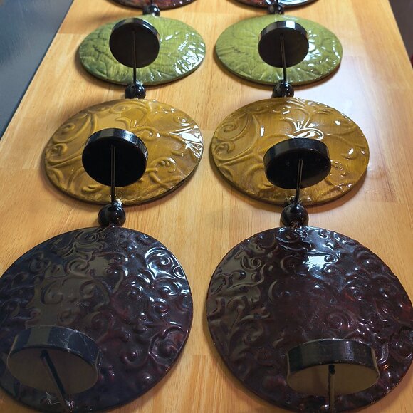 BEAUTIFUL 2-PIECE WALL 5 CANDLE HOLDER SET, WALL DECOR - ONLY $15.00 - Picture 1 of 5